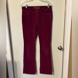 Old Navy The Sweetheart Maroon Corduroy Pants Sz 4 Boot cut